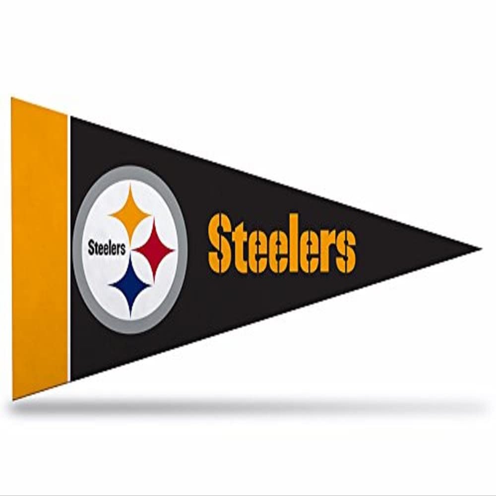 Rico Industries NFL Pittsburgh Steelers 8-Piece 4-Inch by 9-Inch Classic Mini Pennant Dcor Set