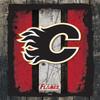 Calgary Flames 15" x 20" Officially Licensed Logo Canvas by the Holland Bar Stool Co. view 1