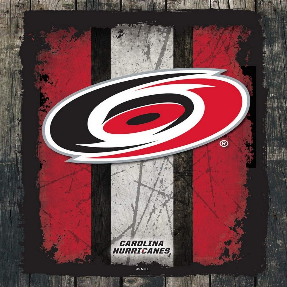 Carolina Hurricanes 24" x 32" Officially Licensed Logo Canvas by the Holland Bar Stool Co.