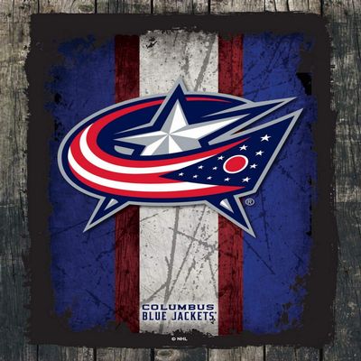 Columbus Blue Jackets 24" x 32" Officially Licensed Logo Canvas by the Holland Bar Stool Co.