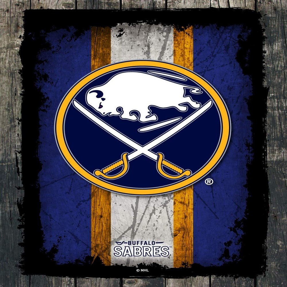 Buffalo Sabres 24" x 32" Officially Licensed Logo Canvas by the Holland Bar Stool Co.