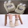 2 Pack Cute Sleeping Sheep Soft Warm Plush Cozy Slipper Socks for Womens Winter Indoor view 2