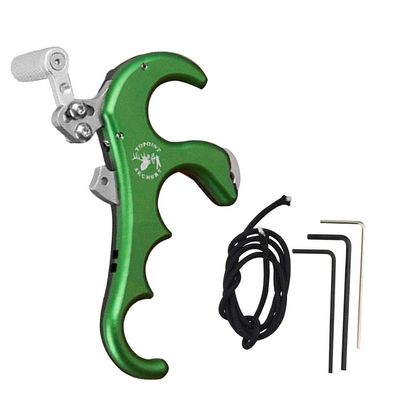 SHARROW Bow Release 4 Thumb Trigger Archery Release Aid Compound Bow Accessory Hunting Finger Release Trigger (Green)