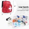 Gatycallaty First Aid Bag Empty Backpack Emergency Bags First Responder Trauma Treatment with 13 Pockets for Outdoor Hiking Travel Field Trips Camping Road Trip Essentials (Red) view 2