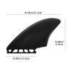 AQUBONA Twin Keel Fins - Twin Fin Fish Surfboard Fins Surfing Fins - Smooth Fiberglass Flex (Black) view 2