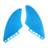 Single tabTwin Keel Fins - Twin Fin Fish Surfboard Fins Twin Keels - Smooth Fiberglass Flex (Blue) view 2