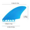 Single tabTwin Keel Fins - Twin Fin Fish Surfboard Fins Twin Keels - Smooth Fiberglass Flex (Blue) view 3