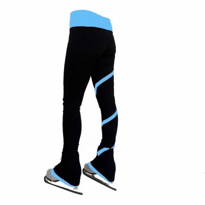 LIUHUO Ladies Figure Skating Training Suits - Velvet Pants (Kids 5-6, Light Blue)