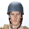 World War II German M38 Paratrooper Pull-Down Steel Helmet Original Replica with The Cowhide Lining and Chin Belt for Protection and Safety as Well as Movie Props. (Grey) view 1