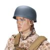 World War II German M38 Paratrooper Pull-Down Steel Helmet Original Replica with The Cowhide Lining and Chin Belt for Protection and Safety as Well as Movie Props. (Grey) view 2