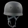 World War II German M38 Paratrooper Pull-Down Steel Helmet Original Replica with The Cowhide Lining and Chin Belt for Protection and Safety as Well as Movie Props. (Grey) view 4