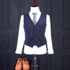 Mens Pinstripes Vest Slim Fit Classic Stripes Vest Wedding Groomsmen Waistcoat M,Silver Grey view 3