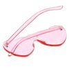 Maxdot Heart Shape Sunglasses Rimless Transparent Heart Glasses Party Favors (Light Pink) view 4