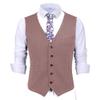 Mens Pinstripes Vest Slim Fit Classic Stripes Vest Wedding Groomsmen Waistcoat L,Cameo view 1