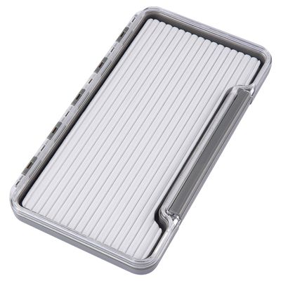 Bassdash Waterproof Fly Box Single/Double Sided Fishing Flies Storage With Foam/Silicone Slits Insert