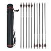 12 Pieces 30 Inch Carbon Arrow Archery Hunting Arrow Target Arrow Spine 400 Practice with 100 Grain Removable Field Point and Arrow Quiver Tube for Recuve Bow & Compound Bow (Arrow+Quiver) view 1