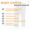 Acme Projects Rain Pants, 100% Waterproof, Breathable, Taped Seam, 10000mm/3000gm for Hiking Golfing Fishing Black view 2