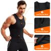 Wonderience Neoprene Sauna Suit for Men Waist Trainer Vest Zipper Body Shaper with Adjustable Belt Tank Top (Black, X-Large) view 4