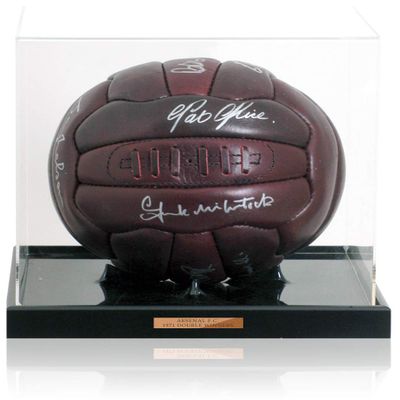 Arsenal FC 1970/71 1st Division Champions & FA Cup Winning Squad Hand Signed Brown Football
