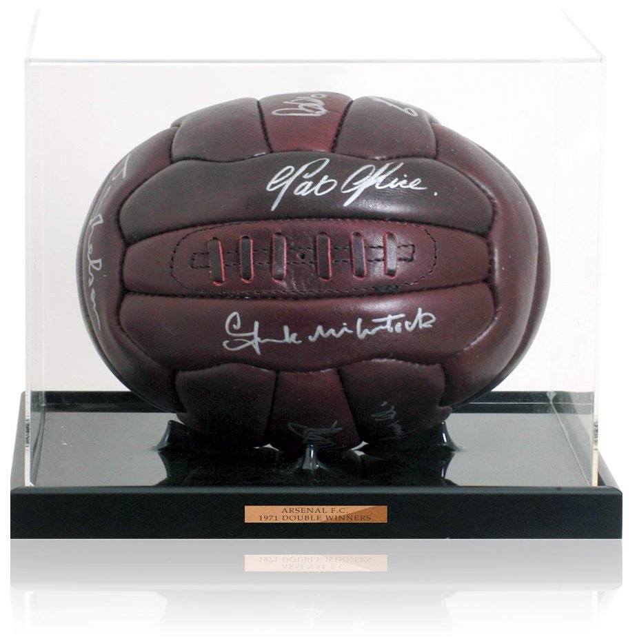 Arsenal FC 1970/71 1st Division Champions & FA Cup Winning Squad Hand Signed Brown Football