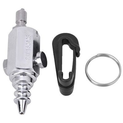 Alomejor Universal 8cm Mini Diving Air Inflation Nozzle Stainless Steel BCD Inflator Hose Clean Equipment for Diving Diving(Silver)