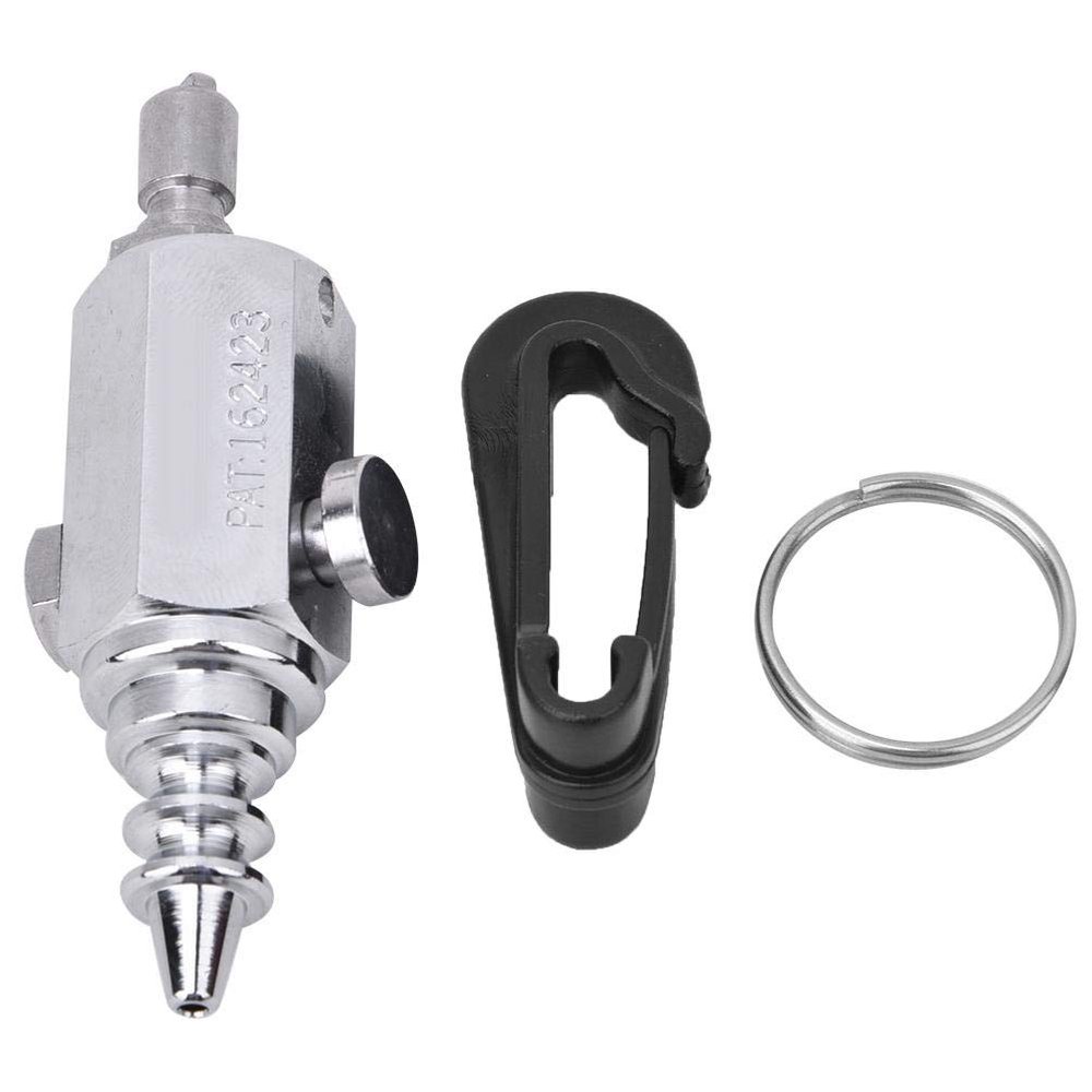 Alomejor Universal 8cm Mini Diving Air Inflation Nozzle Stainless Steel BCD Inflator Hose Clean Equipment for Diving Diving(Silver)
