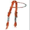 Showman Argentina Leather Single Ear Headstall w/Multi Colored Beaded Navajo Design view 1