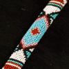 Showman Argentina Leather Single Ear Headstall w/Multi Colored Beaded Navajo Design view 2