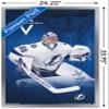 Trends International NHL Tampa Bay Lightning - Andrei Vasilevskiy 19 Wall Poster, 22.375" x 34", Silver Framed Version view 3