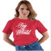 Go All Out XX-Large Red Adult Joy to The World Fashion Christmas Holiday T-Shirt view 2