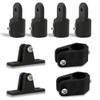 Five Oceans 8-Piece Bimini Top Hardware 2 Bow Set Fitting Fit 7/8-inch - Marine Bimini Top 90 Degree Deck Hinge, Jaw Slide, External Eye End - Heavy-Duty Black Nylon - FO3847-C2 view 1