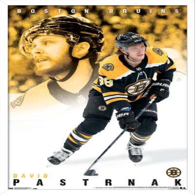 Trends International NHL Boston Bruins - David Pastrnk 19 Wall Poster, 22.375" x 34", White Framed Version