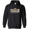 AH1144 - Purdue Boilermakers Double Bar Logo Hoodie - 3X-Large - Black view 1