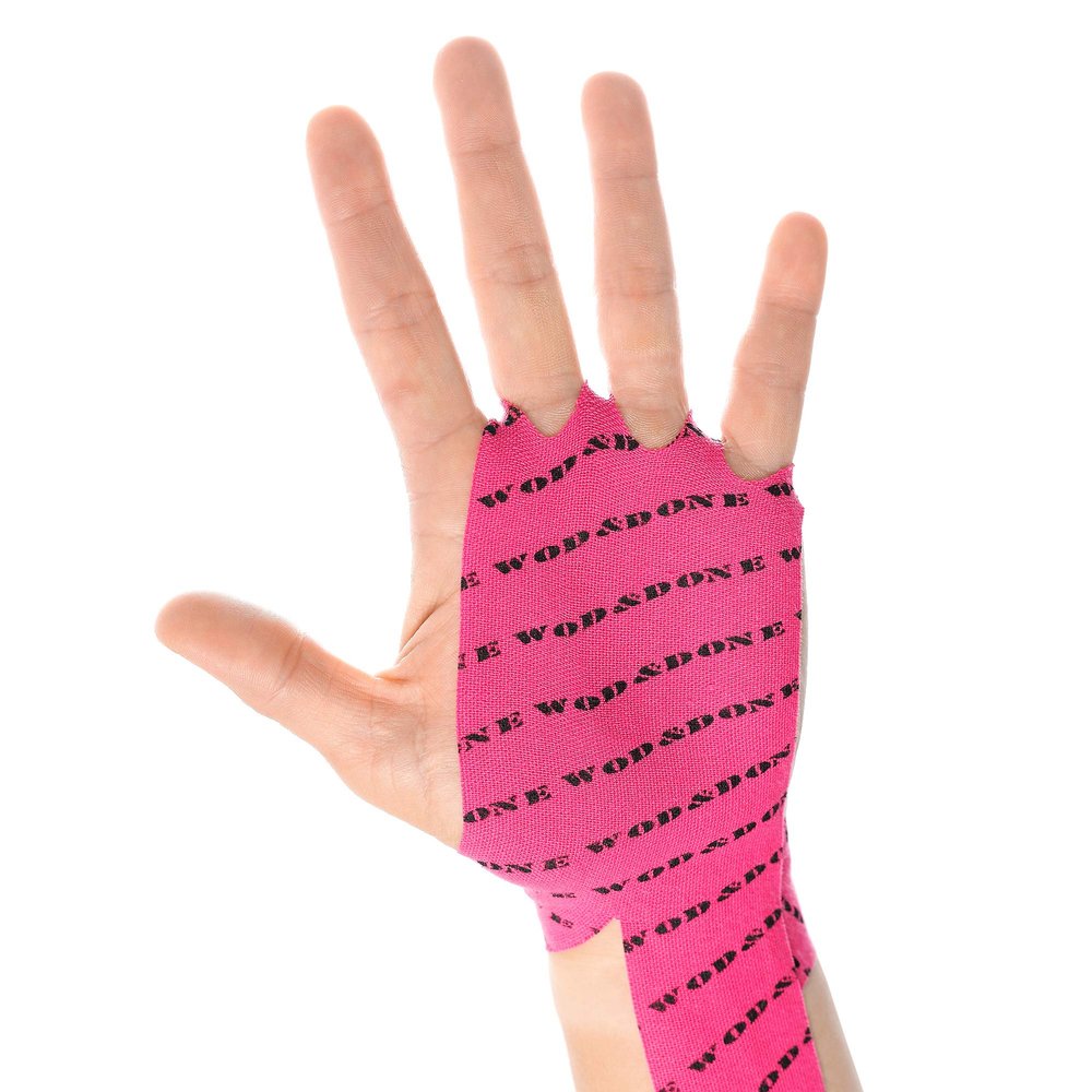 WOD&DONE Custom Hand Protection Athletic Grips for Pullups, Functional Fitness, Gymnastics (Fuchsia, 10pair)