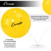 Champion Sports Outdoor Pickleball Balls: USAPA Approved Official Size Tournament Pickleballs - Yellow Pickleball Ball Set for Outdoor Courts - 6 Pack view 3