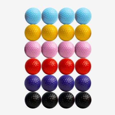 Thorza Colored Golf Balls for Practice  Multicolor Training Balls, Set of 24, for Putting, Mini Golf & Backyard Play