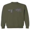 0241. Cool Graphic Retro Musician Good Vibes Cassette Music Lover Streetwear Society Men's Crewneck Sweatshirt (Olive Large) view 1