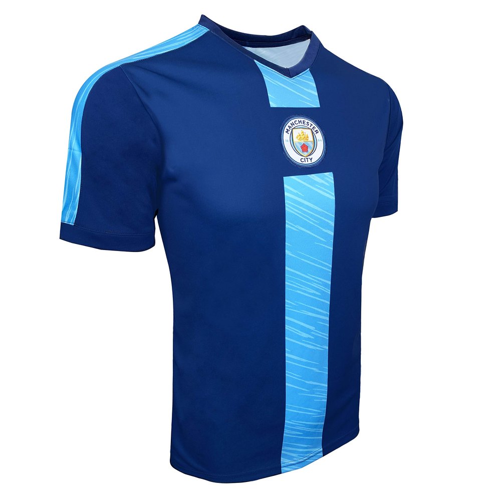 Manchester City Poly Jersey, Adult and Kids (Youth X-Large) Blue