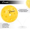 Champion Sports Outdoor Pickleball Balls: USAPA Approved Official Size Tournament Pickleballs - Yellow Pickleball Ball Set for Outdoor Courts - 6 Pack view 3