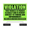 100 Green Violation - NO Parking - Towing Sticker - No Parking Stickers view 3