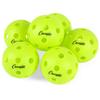 Champion Sports Indoor Pickleball Balls: USAPA Approved Official Size Tournament Pickleballs - Optic Yellow Pickleball Ball Set for Indoor Courts - 6 Pack view 1
