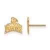 14k Yellow Gold Furman University Paladins School Mascot and Team Name Post Earrings 9x10 mm view 1