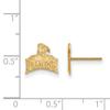 14k Yellow Gold Furman University Paladins School Mascot and Team Name Post Earrings 9x10 mm view 2