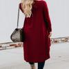 Women Casual Long Cardigan Solid Long Sleeve Button Open Front Knit Sweater Outwear Autumn Spring Clothes Pockets view 3
