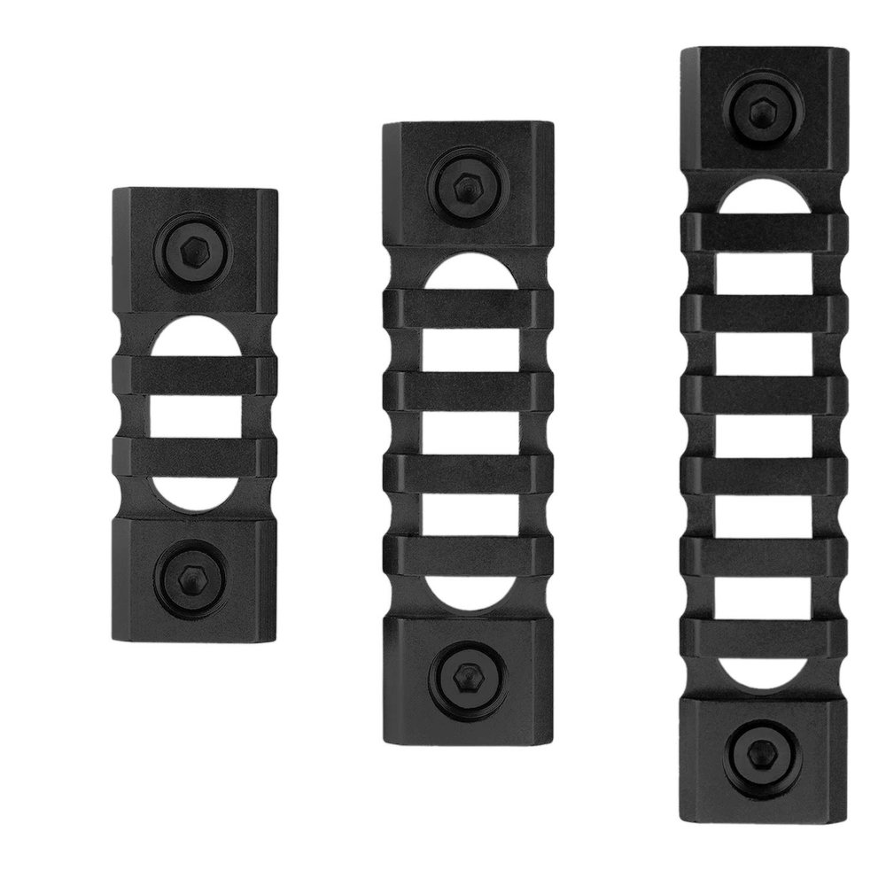 West Lake Pack of 3 Keymod Picatinny Rail Sections 2" 3" 4" (3-Slot 5-Slot 7-Slot), Lightweight Hollow-out Aluminum Rail Section for Keymod Mount System