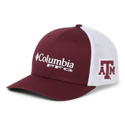 Columbia NCAA Texas A&M Aggies Men's PFG Mesh Ball Cap Large/X-Large, Large/X-Large, TAM - Deep Maroon