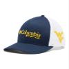 Columbia NCAA West Virginia Mountaineers Men's PFG Mesh Snap Back Ball Cap,One Size,WV - Navy view 1