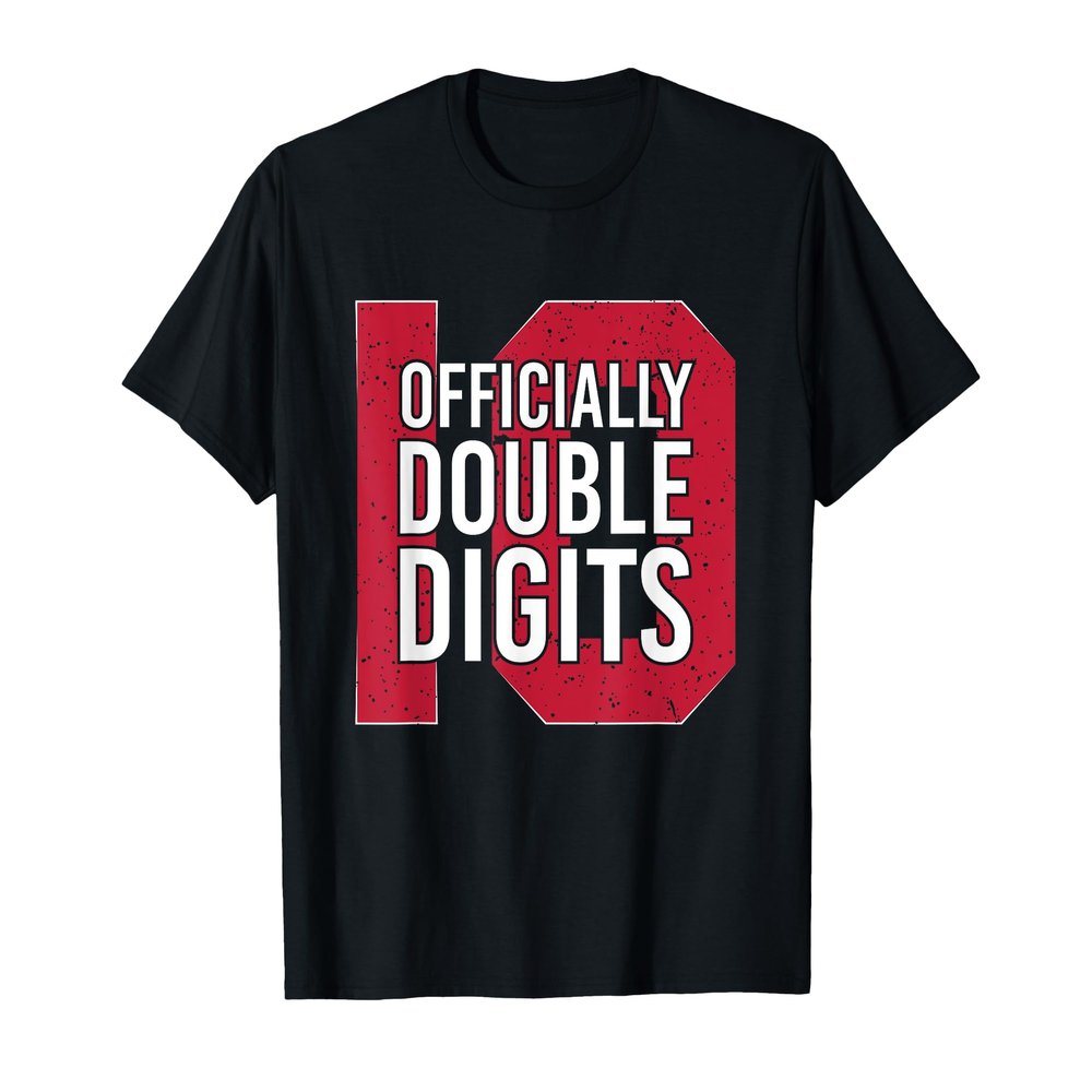 10th Birthday Boys Girls Funny Double Digits 10 Party Gift T-Shirt