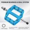 MZYRH Mountain Bike Pedal 9/16" 3 Sealed Bearings Lightweight Non-Slip Nylon Fiber Bicycle Platform Pedals for Road BMX MTB view 4