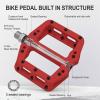 MZYRH Mountain Bike Pedal 9/16" 3 Sealed Bearings Lightweight Non-Slip Nylon Fiber Bicycle Platform Pedals for Road BMX MTB view 4